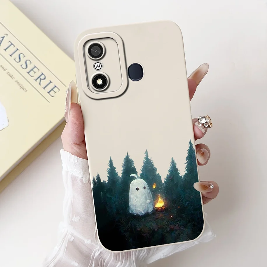 Мягкий силиконовый чехол для Itel A27 P17 A551L с изображением панды авокадо