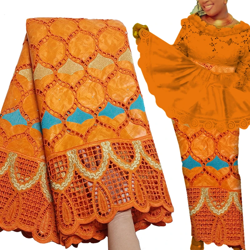 

Bestway Bazin Riche Nouveau African Lace Fabric 2.5 Yards Austria Cotton Guinea Brocade Swiss Embroidery Boubou Lace Material