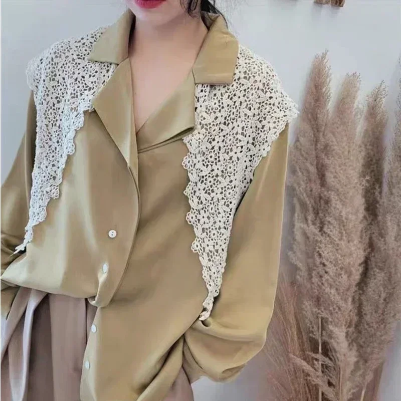 Кружевная ткань с вырезом съемный искусственный воротник для шитья своими