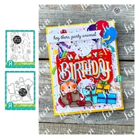 birthday buddies cards decor metal cutting dies clear stamps diy scrapbooking journal collage phone diary album happy plan gift