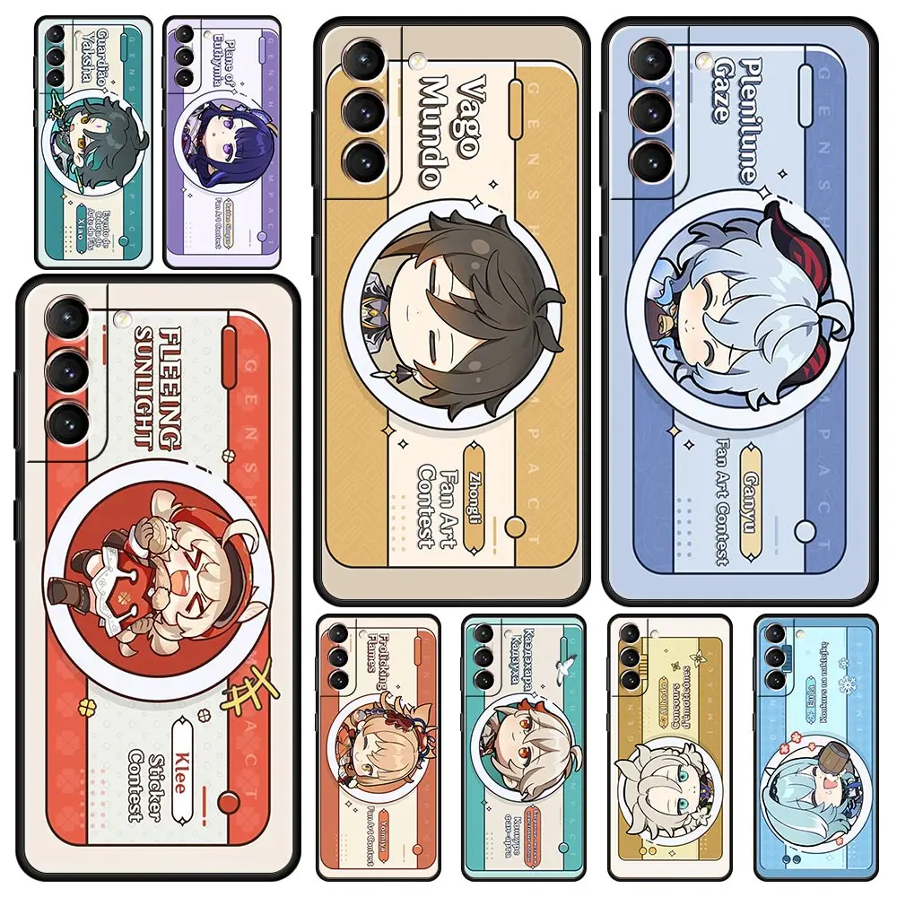 

Genshin Impact Game Money Art Phone Case For Samsung Galaxy S23 Ultra S22 S21 S20 FE 5G S10 S10E S9 S8 Plus Note 20 Soft Cover