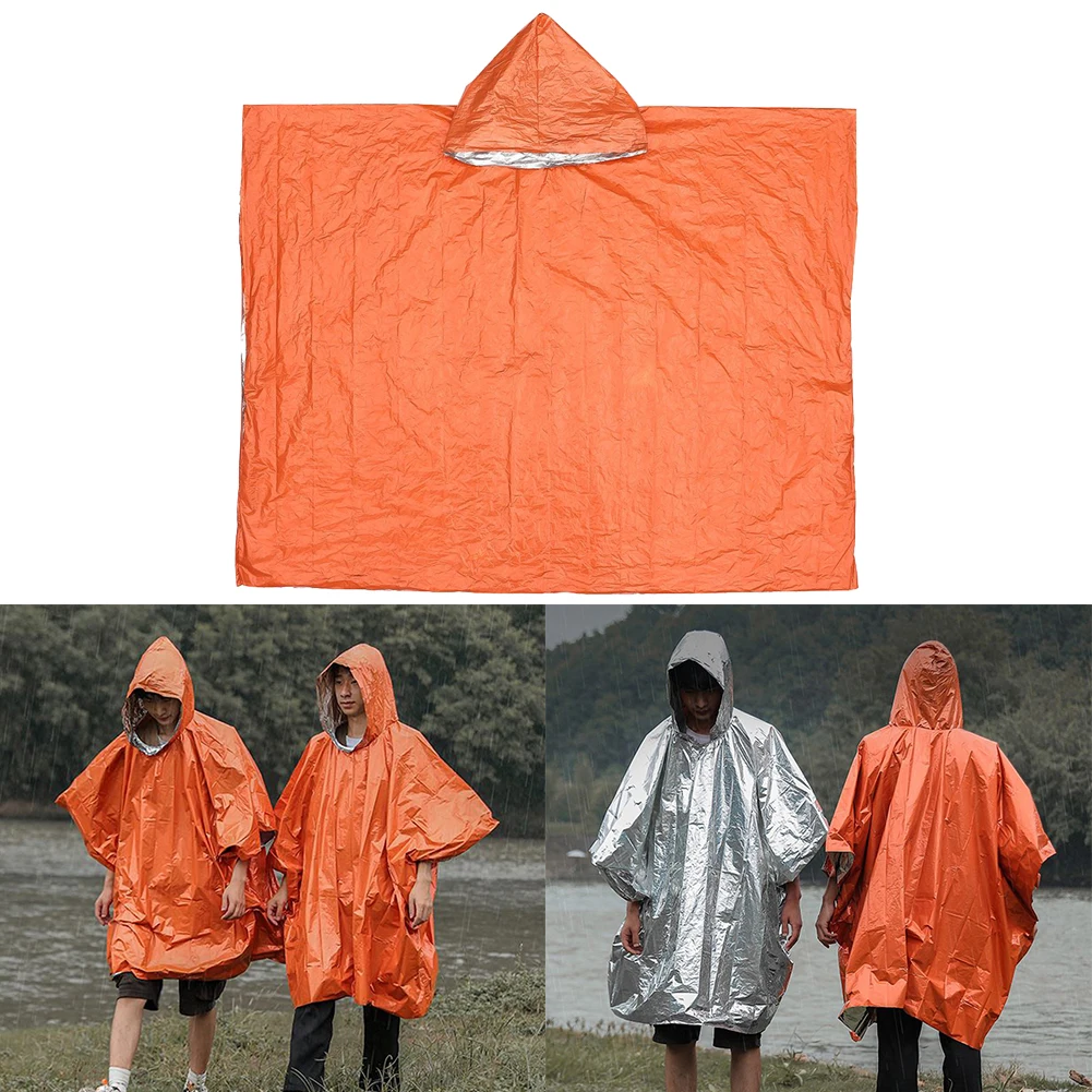 

Double Sided Raincoat Cold Insulation Poncho Rainwear For Camping Cycling Outdoor Portable First Aid Long Raincoat 130x100cm