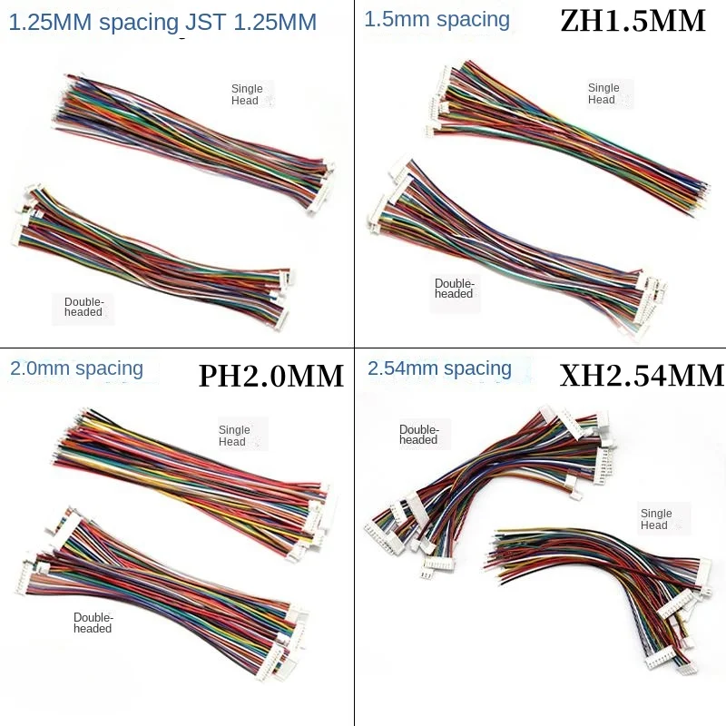 

10PCS 1.25 1.5 2.0 2.54 JST/ZH/PH/XH 1.25MM 1.5MM 2.0MM 2.54MM Female Plug Connector With Wire 2/3/4/5/6/7/8/10P Pin