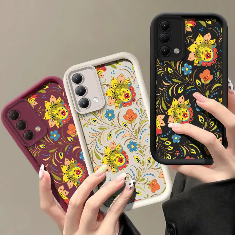 Фото Противоударный матовый чехол для телефона Infinix Camon 50 40 Pro Spark 40C 30 Pro 6 Go 1 2024 Pova 9 7 Ultra 6 Neo с цветочным принтом №2