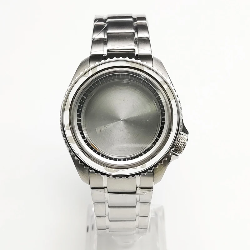 42mm Seiko SKX007 Watch Case Fits NH35 NH36 4R35 7S26 Japan Movement S Crown Sapphire Crystal Glass NH35 Watch Case Accessories