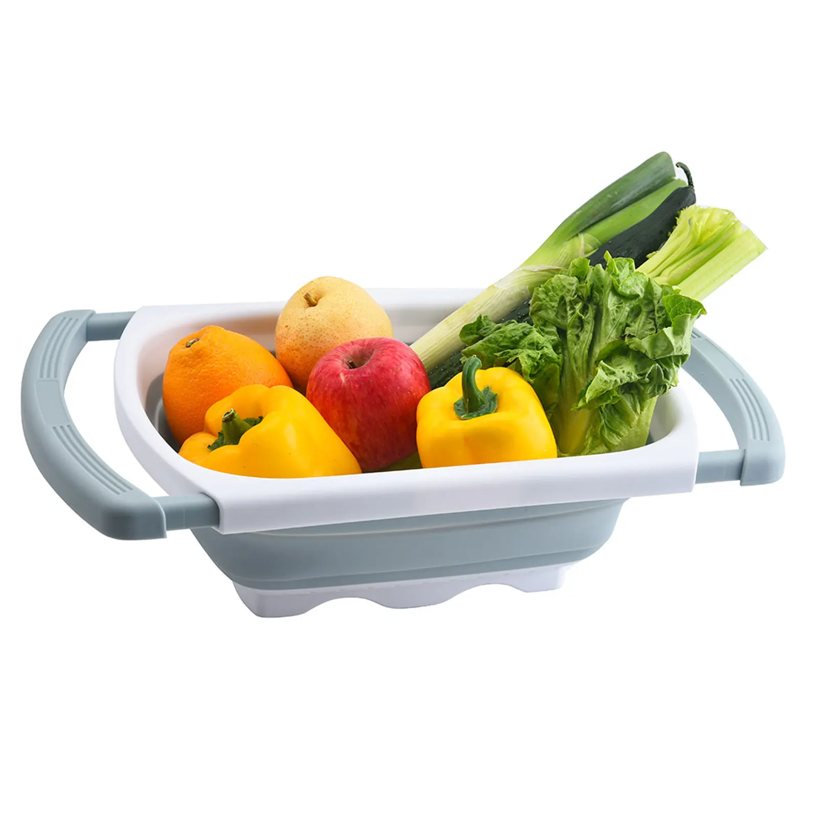 

Kitchen Strainer Collapsible Strainer Rectangular Shape Silicone Kitchen Strainer Basket Perfect For Draining Pasta Vegetable