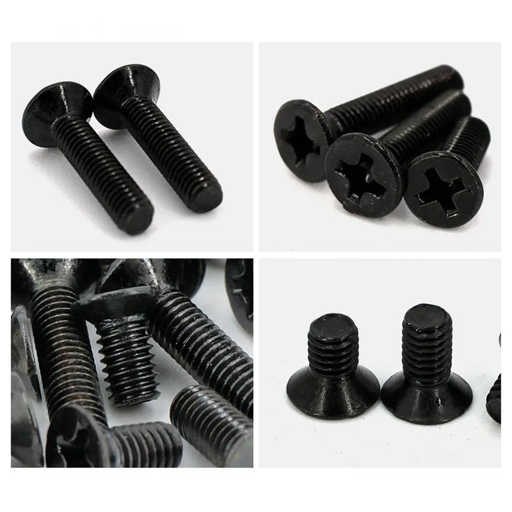 50-200 шт. болты с потайной головкой из черного цинка
