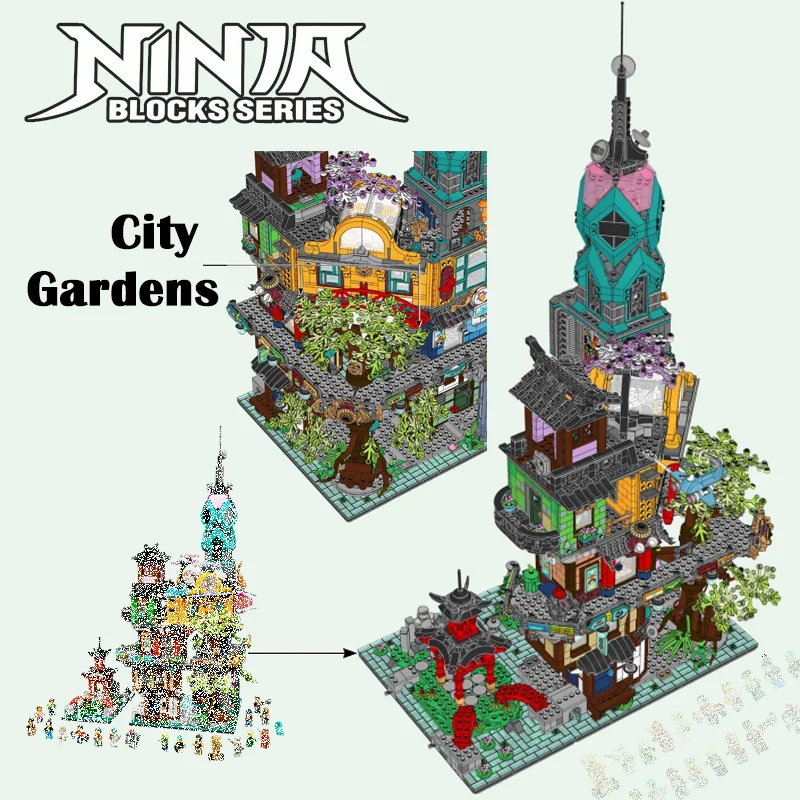 

5685pcs+ Ninja Movie Series City Docks Markets Building Blocks 71741 Technical Bricks 22 Figures For Birthday Children Gifts