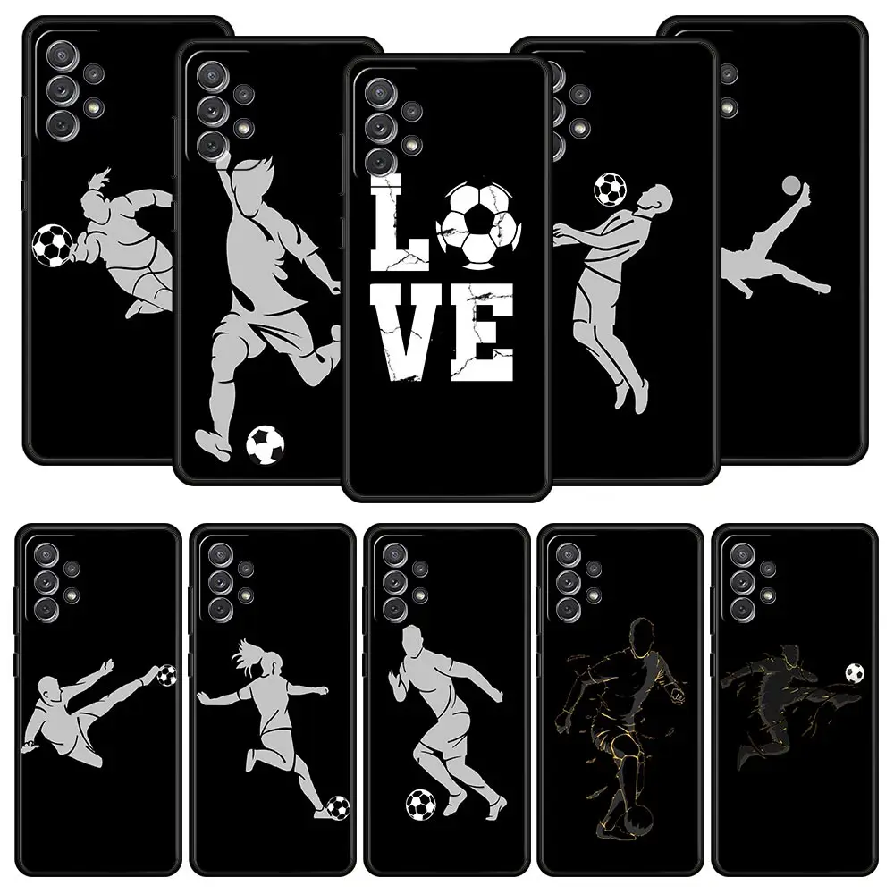 

Football Player Soccer Art For Samsung A51 A71 A21S A12 A11 A31 A41 A01 A03s A52 A32 A22 A13 A14 A23 A33 A53 A73 5G Phone Case