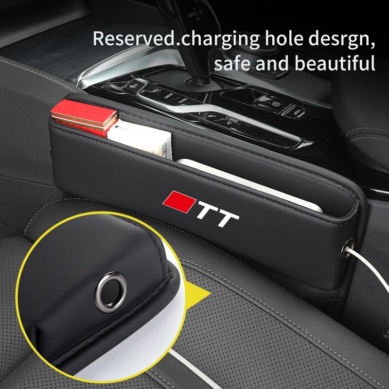 

Car Seat Crevice Storage Box Leather Storage Box Gap Bag For Audi A1 A3 A4 A5 A6 A7 A8 Q2 Q3 Q5 Q7 Q8 Quattro S7 S8 S3 S4 RS5 RS