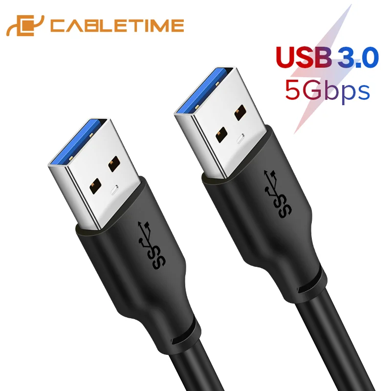 CABLETIME USB A un Cable USB macho USB 5Gbps un hombre extensor...