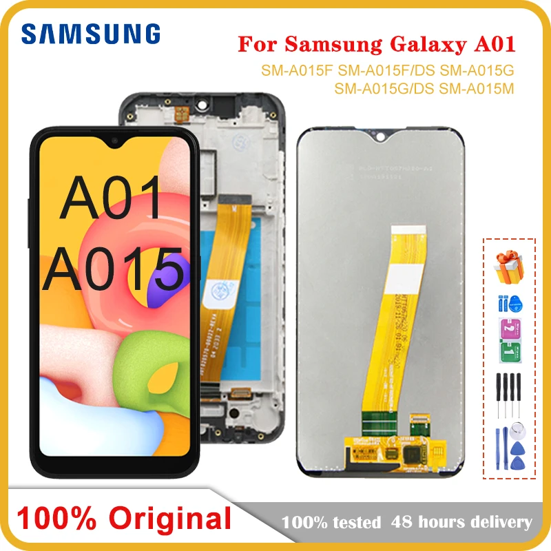 

5.7" Original For Samsung Galaxy A01 A015 A015F A015F/DS LCD Display Touch Screen Digitizer Assembly For Galaxy A01 LCD Uniaux