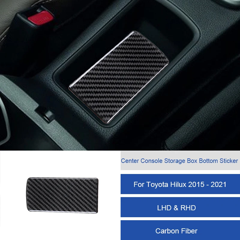 Центральная консоль из углеродного волокна для Toyota Hilux 2015-2021 коробка хранения