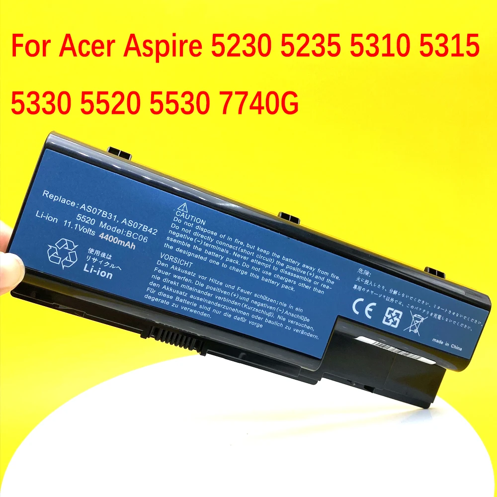

Аккумулятор AS07B32 4400 мАч для ноутбука Acer Aspire AS07B31 AS07B32 AS07B41 AS07B42 AS07B51 AS07B71, аккумулятор 11,1 В + номер отслеживания