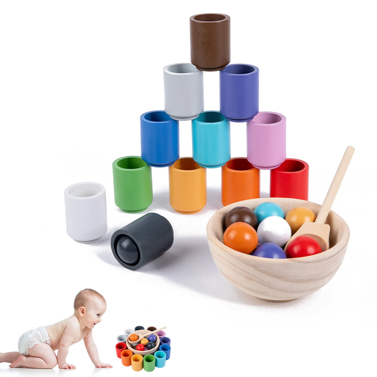 

Wooden Sorting Toys Wooden Color Sensory Toys For Toddler Preschool Learning Activities Preschool Montessori Toys With Sorting