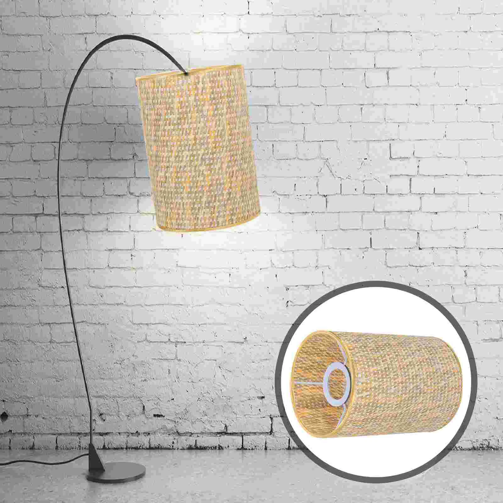 

Lamp Shade Woven Drum Lampshade Floor Light Replacement Shade Fabric Light Cover