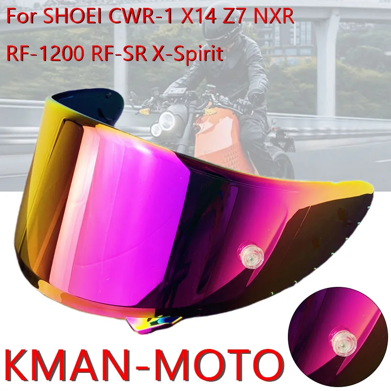 CWR-1 Shield Для SHOEI Z7 CWR1 RF1200 Xspirit NXR X14 Полнолицевой шлем козырек Гальванизированный Visera
