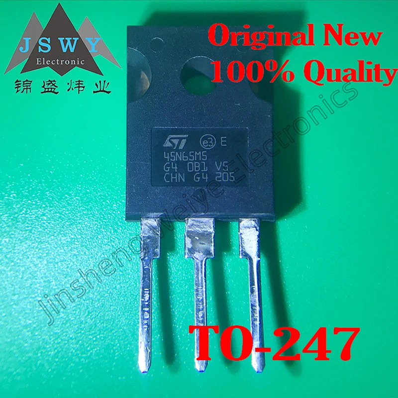 

1~60PCS STW45N65M5 45N65M5 TO-247 MOS Field Effect Tube 650V 35A Inline Integrated ic Brand New Quality Assurance Fast Delivery