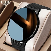 lige nfc smart watch men new local music dial call digital watch voice assistant ip68 waterproof smartwatch men for android ios