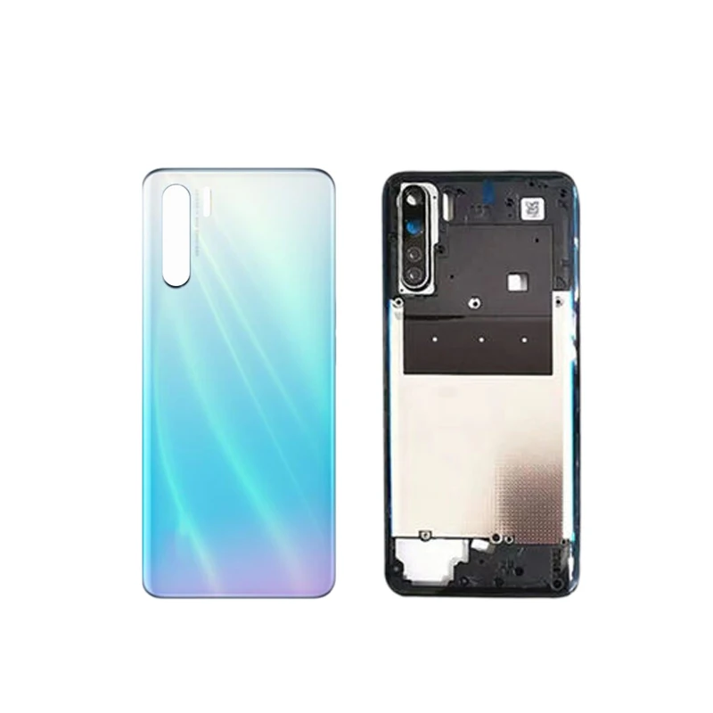 Фото Задняя крышка/корпус для OPPO A91 PCPM00 CPH2001 CPH2021 + средняя рамка с линзой камеры, замена №4