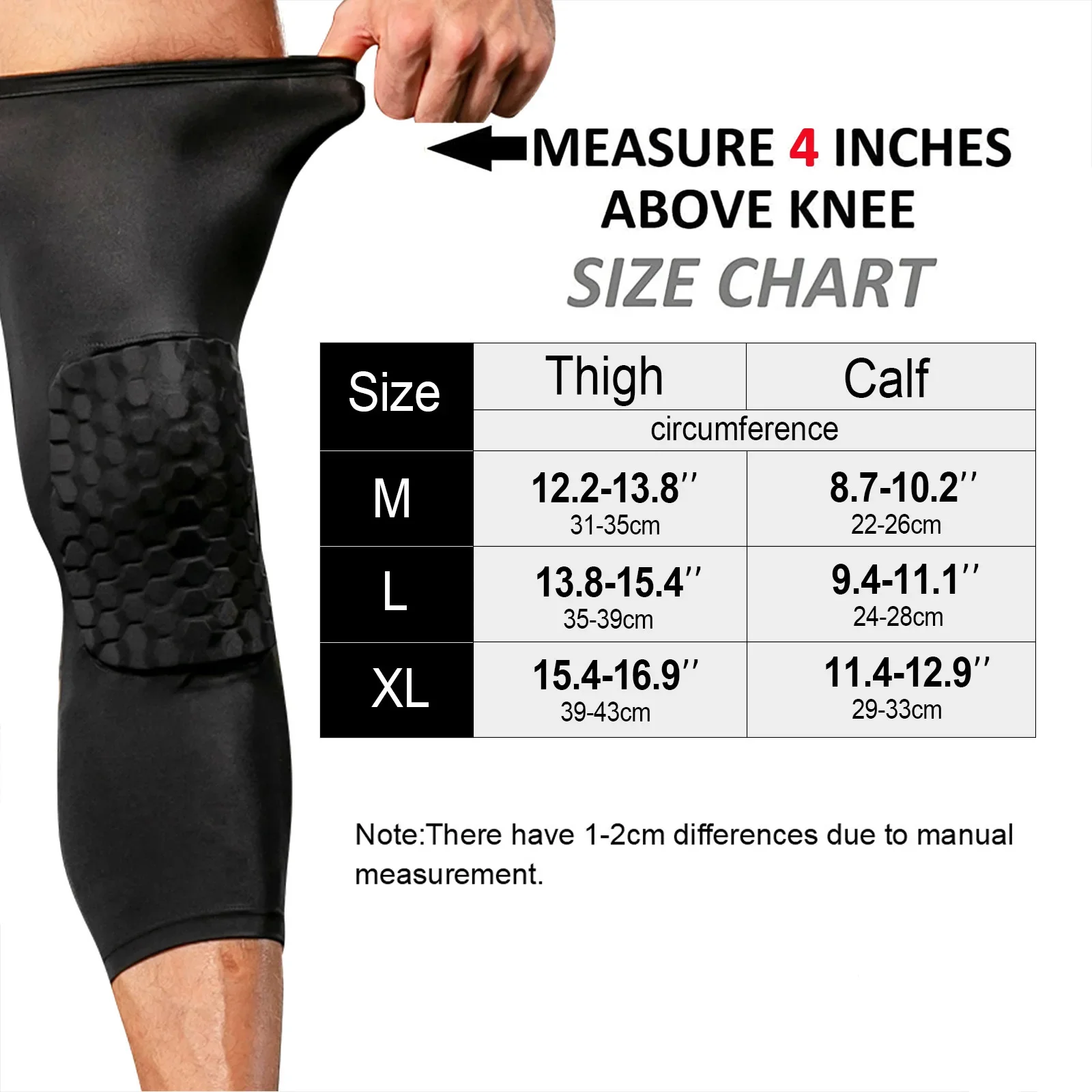 Компрессионные баскетбольные наколенники поддержка сотовой пены