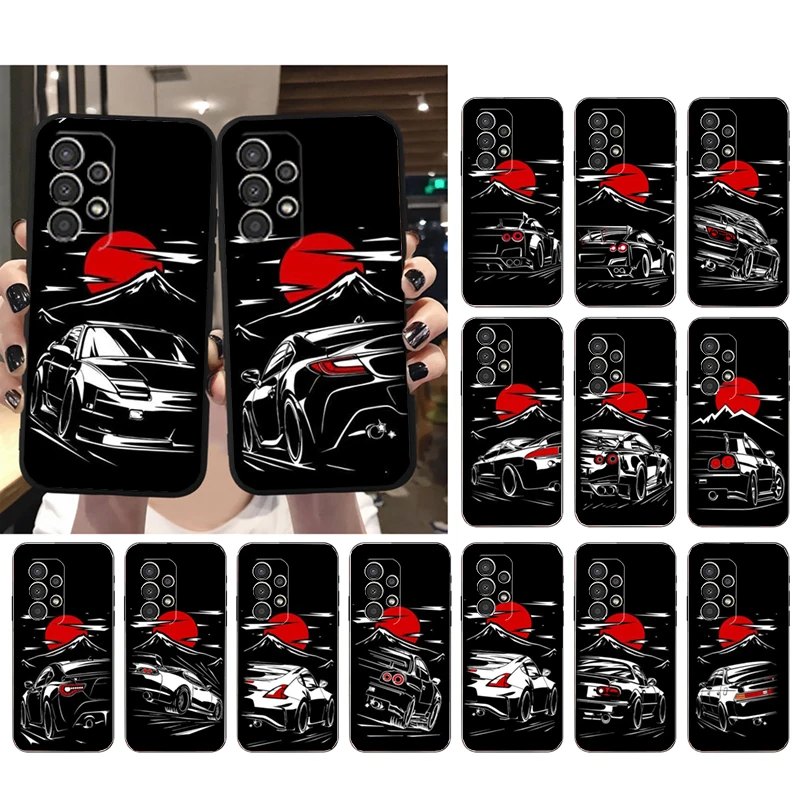 

JDM Sport Car Phone Case for Samsung Galaxy A73 A13 A22 A32 A71 A33 A52 A53 A72 A73 A51 A31 A23 A34 A54 A52 A53S