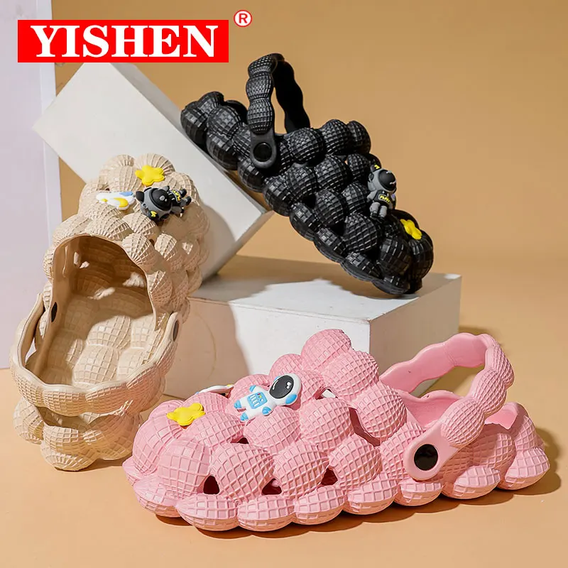 

YISHEN Sandals Women Slippers Summer New Trend Bubble Slides Massage Litchi Sandals Fashion Sandals Men Clogs Sandalias Mujer