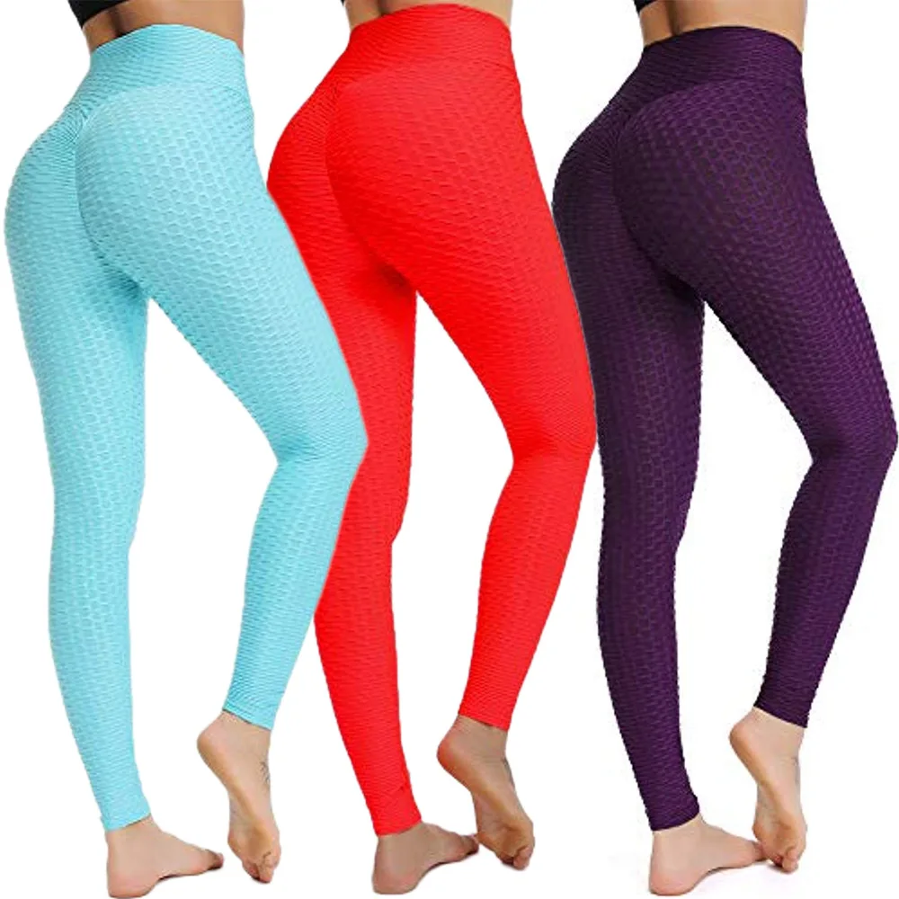 European and American Honey Peach Hip Jacquard Women's Yoga Pants High Waist Hip Sports Tights Hip Lifting Yoga Pants clothes