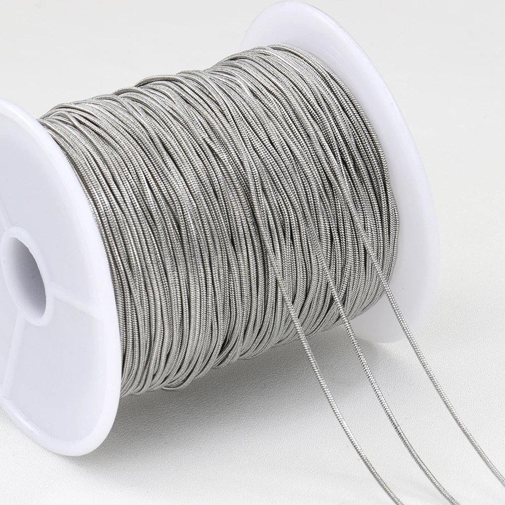 Цепочка змейка из нержавеющей стали, 2 м, 0,9/1,2 мм