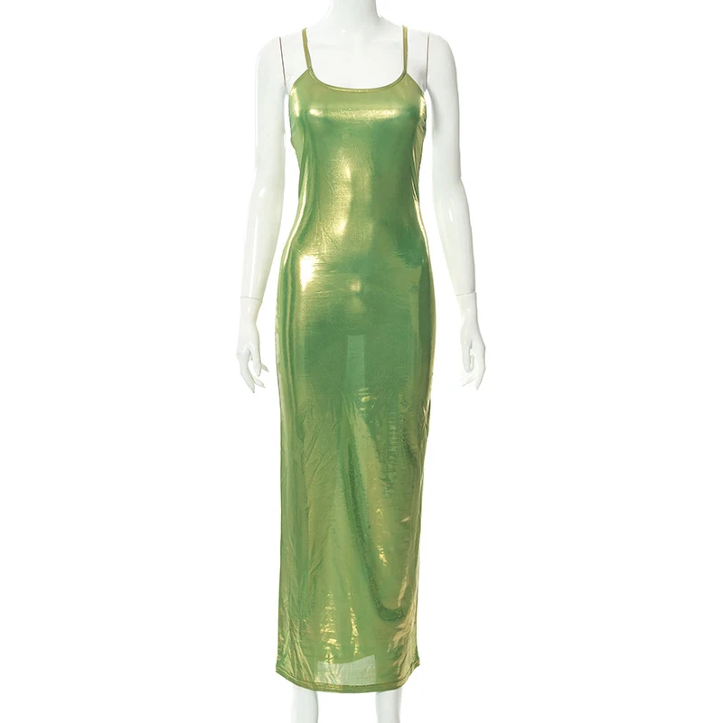 

Женское пляжное платье из полиэстера, однотонное ФЛУОРЕСЦЕНТНОЕ платье с открытой спиной и высокой талией, для лета, осени и зимы, 2022