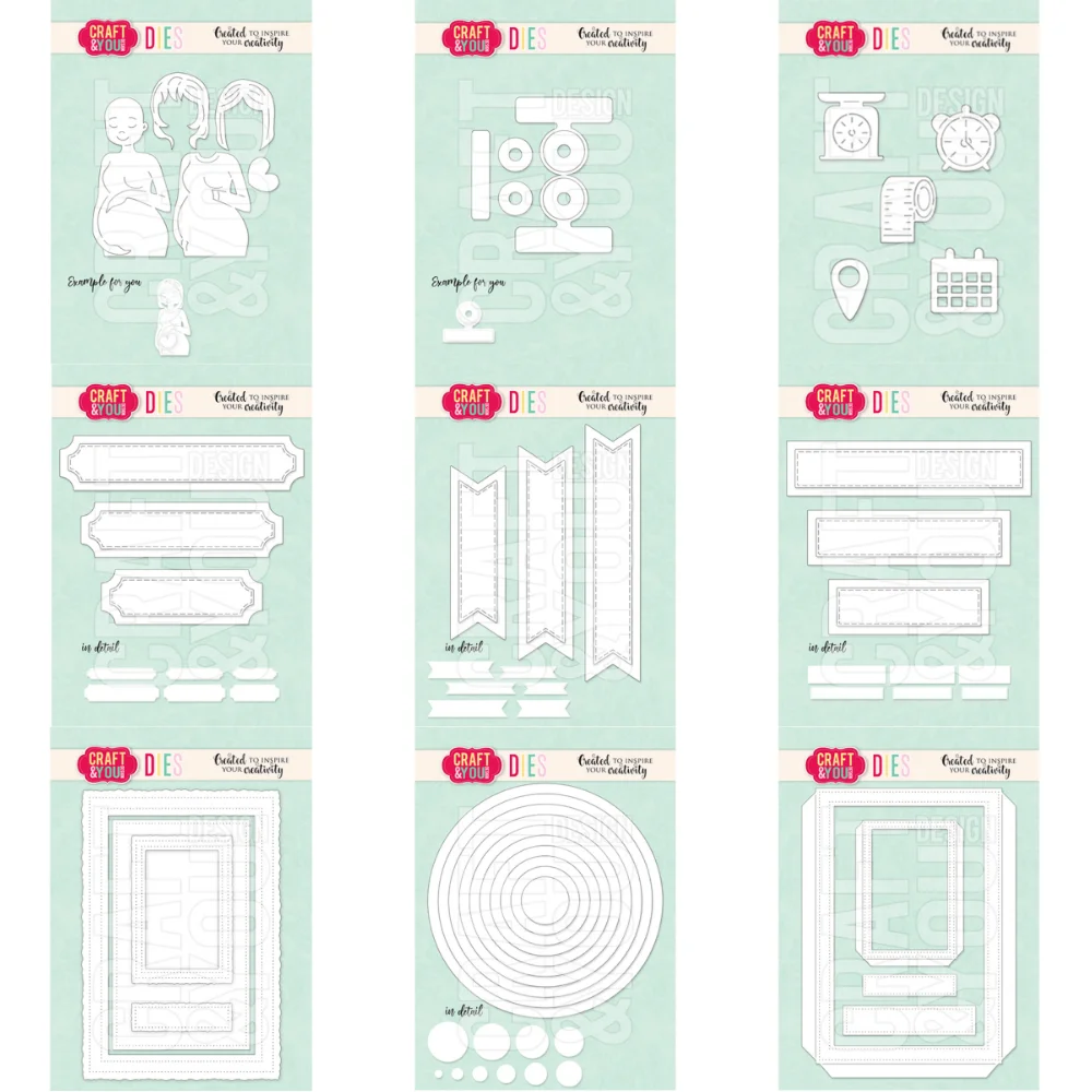 

July 2022 New Frame & Banner Set Metal Cutting Dies DIY Scrapbooking Photo Album Decorative Embossing PaperCard Crafts