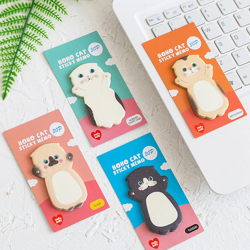 

Cute Cat Series Sticky Note Student Message Sticker N Times Memo Pad Scrapbooking School Label Stationery