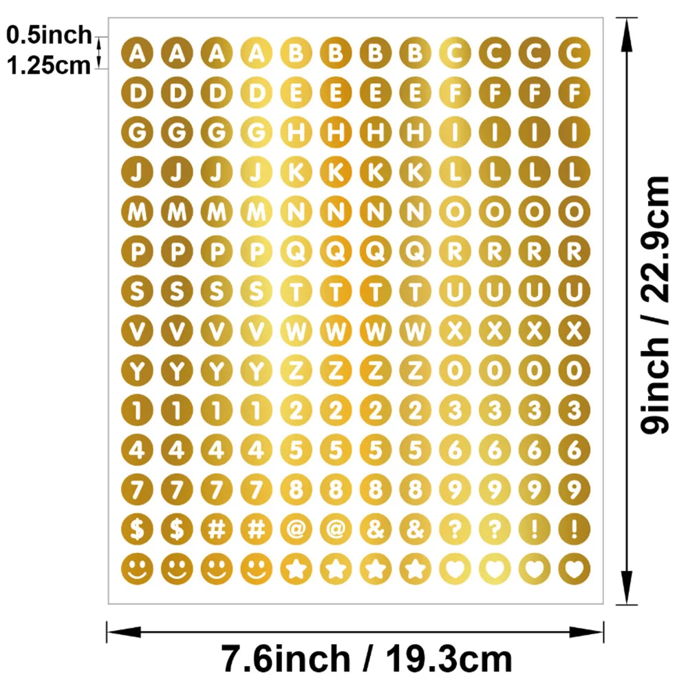 

Золотые наклейки с буквами и цифрами 2 шт