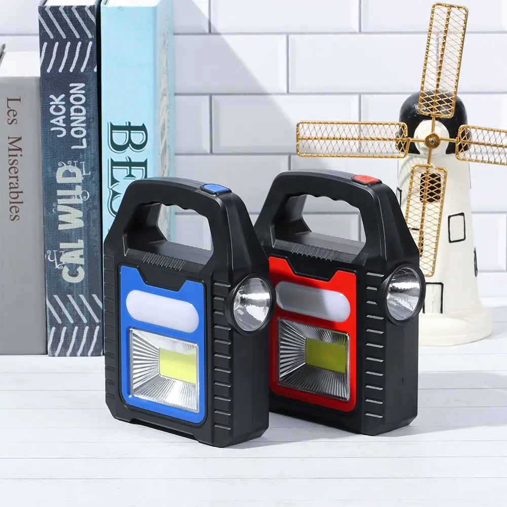 

Waterproof Outdoor USB Rechargeable Flashlight Tent Lamps Solar Lantern Hand Lamp Emergency Spotlight COB LED Work Lamp