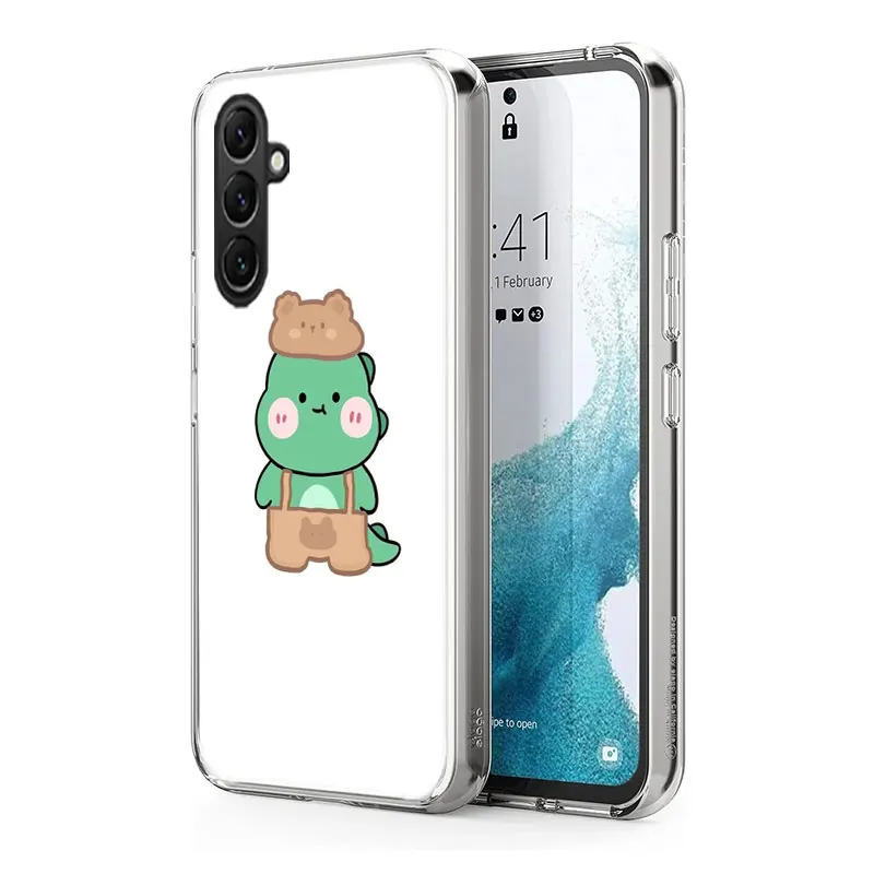 Cartoon Dinosaur Phone Case Samsung A02S A03S A13 A23 A33 A52S A12 A22 A32 Galaxy A51 A71 A41 A21 A31 A53 A73 A11 A01 A42 A72 Co