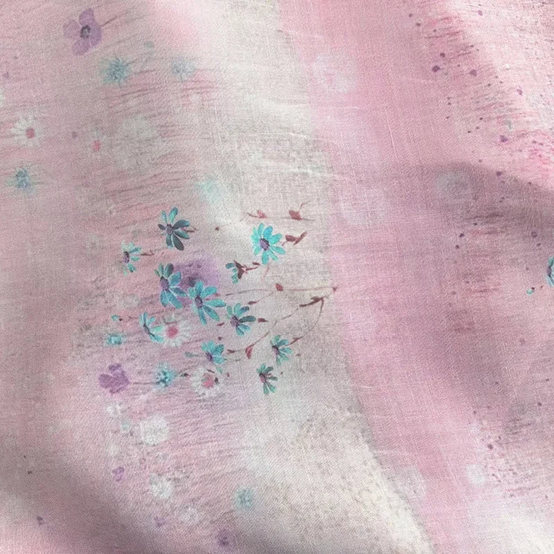 50X140 см высокое качество рами красивый цветочный принт высококачественное платье