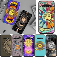 sun moon indie hippie art phone case for samsung galaxy s7 edge plus s9 s20plus s20ultra s10lite s225g s10 note20ultra case