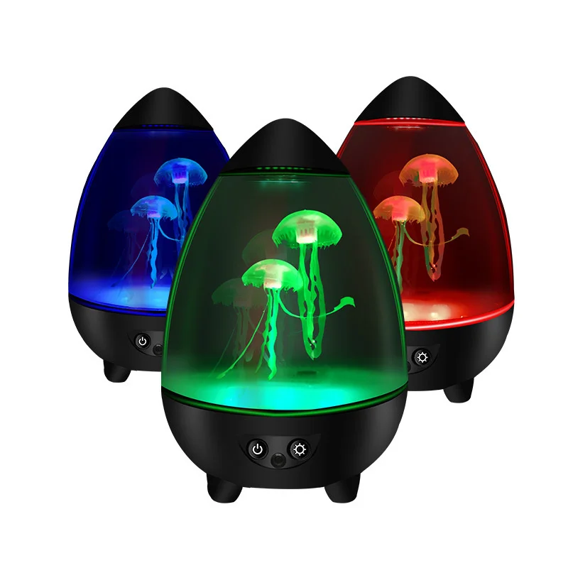 Jellyfish Lamp Color Changing USB Powered Mute LED Night Light Kids Birthday Gift Aquarium Tank Bedside Lamp Bedroom Decoration