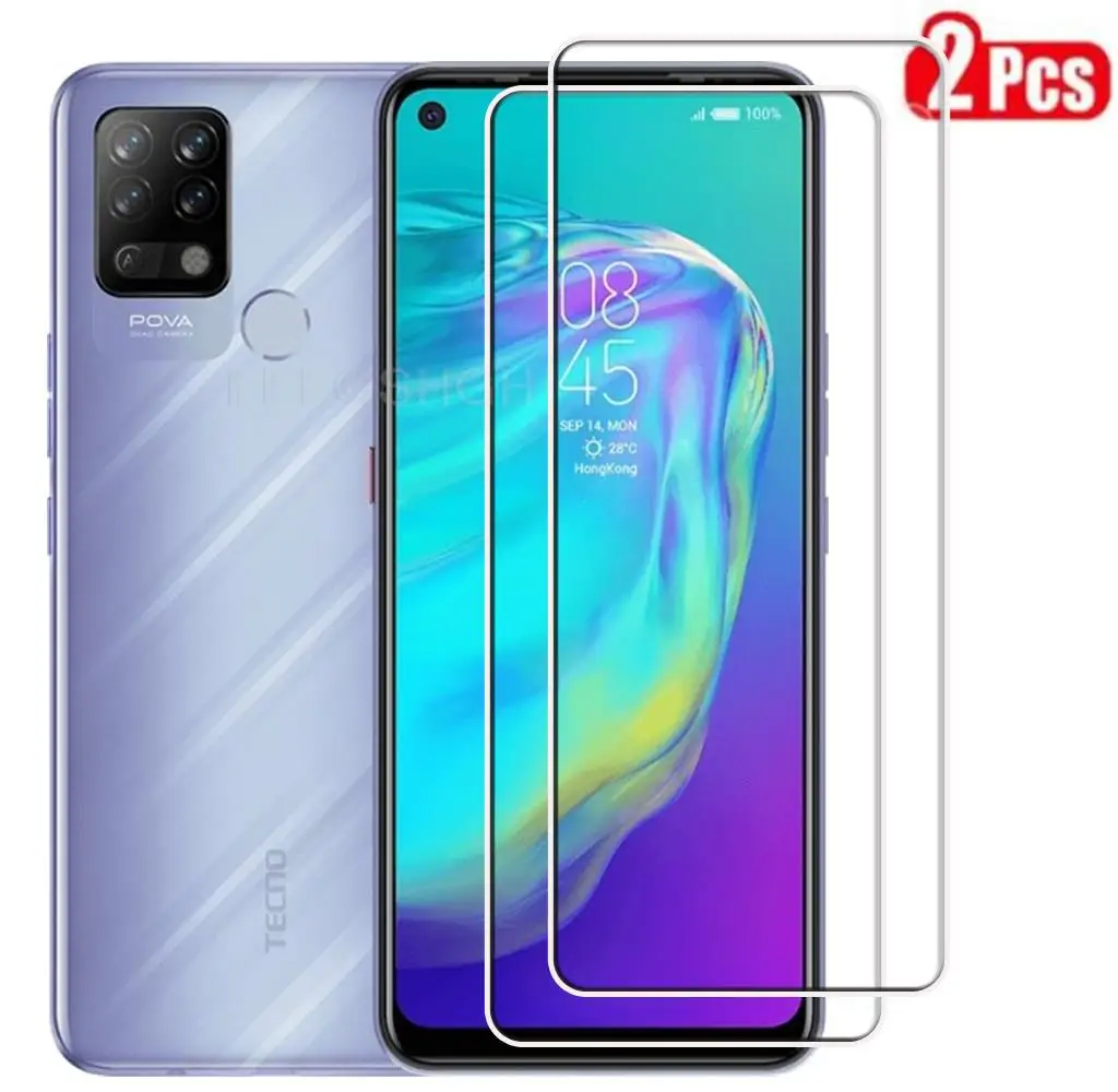 9H HD защитное закаленное стекло для Tecno Pova 6,8 