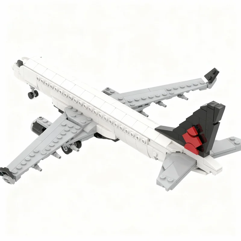 Фото 454 детали MOC: Конструктор «Авиакомпания Air Canada Jazz» (модель Embraer) – Архитектурные блоки, игрушки, идеи для подарков на Рождество, DIY-набор №3