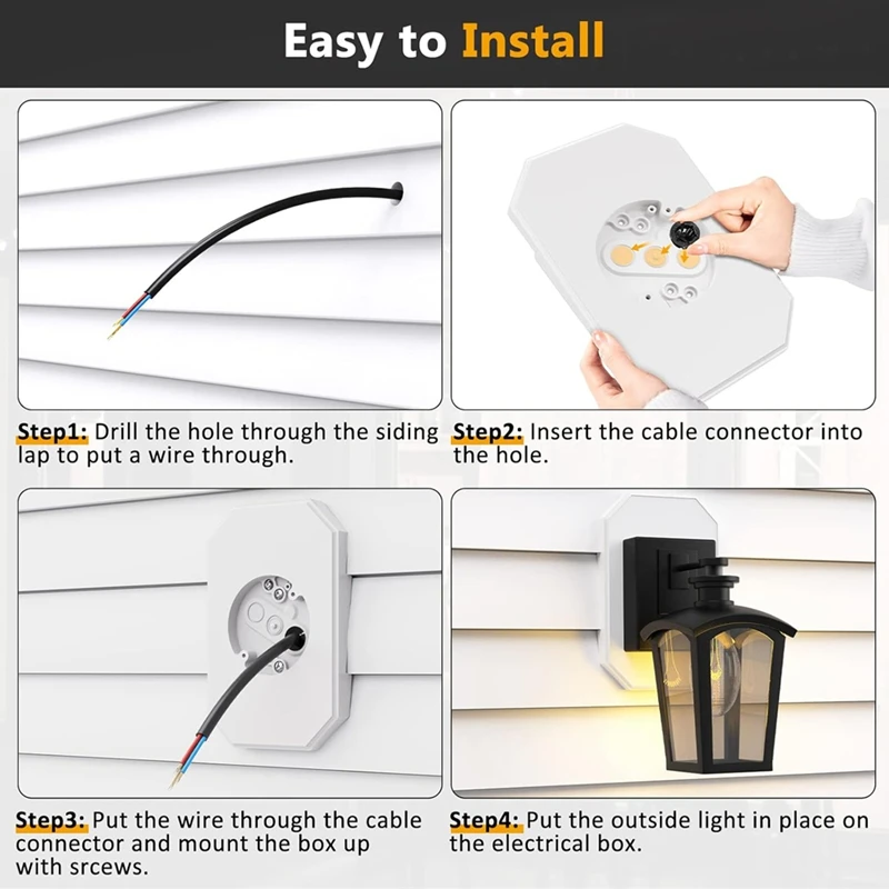 Монтажный комплект сайдинга монтажный блок для наружного освещения 8141DBL