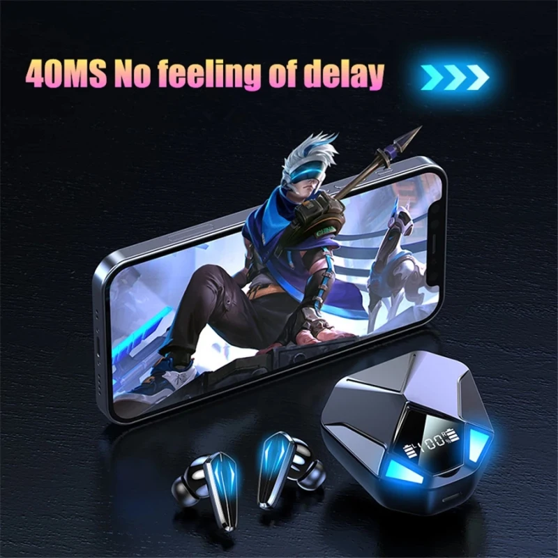 

Long Standby Game Earphones Noise Reduction Bluetooth 5.1 Wireless Headphnes With Microphone Hands-free Gaming Earbuds Headset