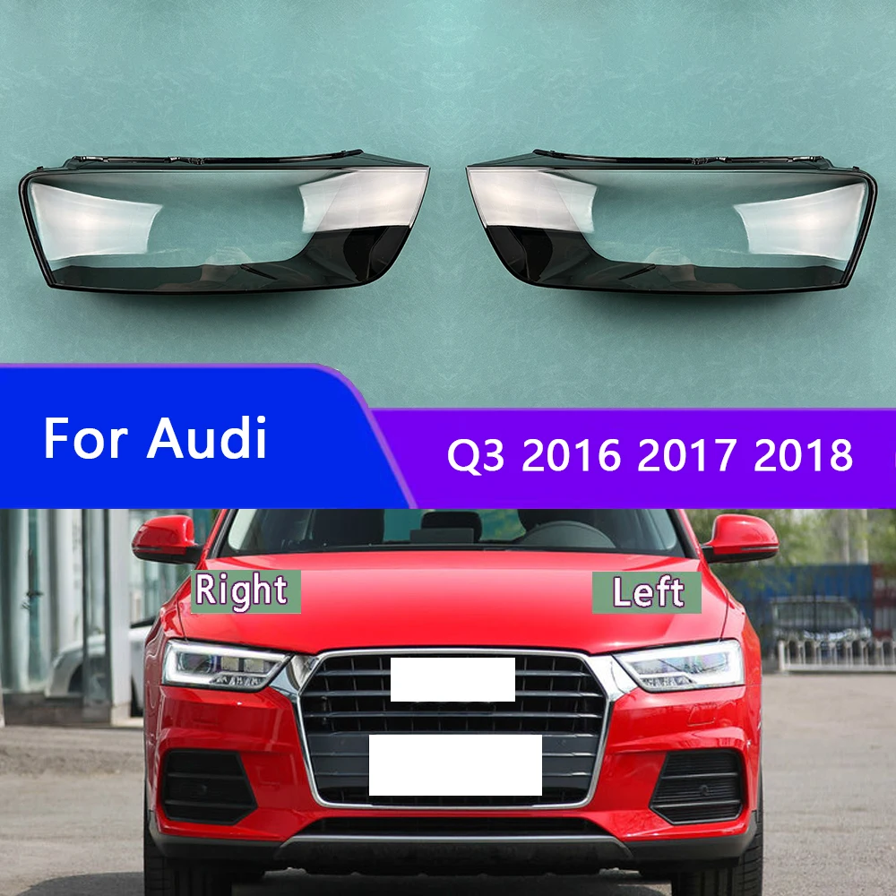 Прозрачный чехол для передней фары Audi Q3 2016 2017 2018 замена оригинального абажура из