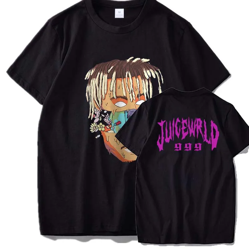 

Juice-Wrld 999 Merch T-Shirt American Rapper Hip Hop Essential Men's Tee Tops Short Sleeved Summer EU Size 100% Cotton