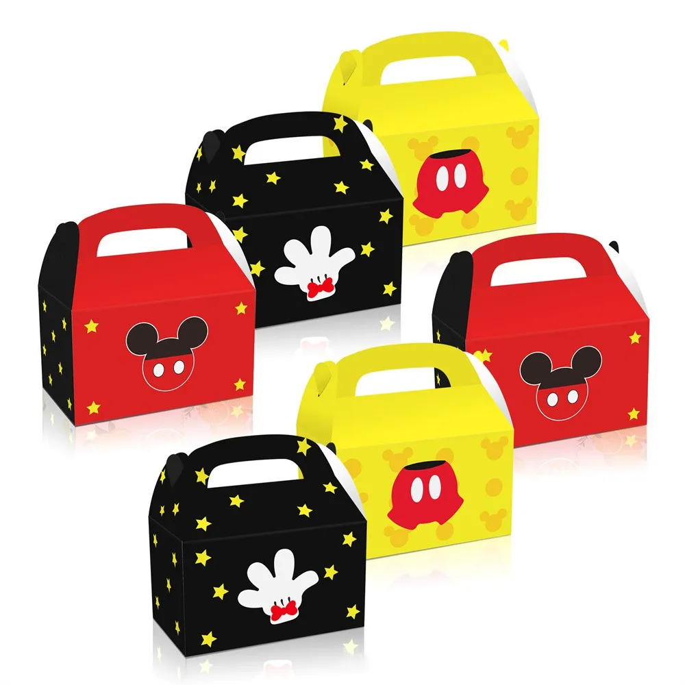 Kids Party Decorations Baby Shower Paper Cartoon Mickey Candy Boxes Boys Birthday Party Supplies
