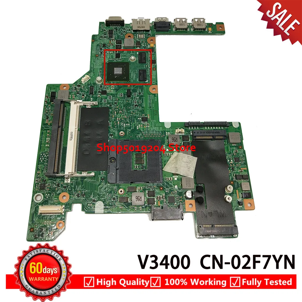 

For Dell V3400 3400 Motherboard HM57 48.4ES11.011 CN-02F7YN 02F7YN 2F7YN Mainboard 55.4ES01.021 09297-1