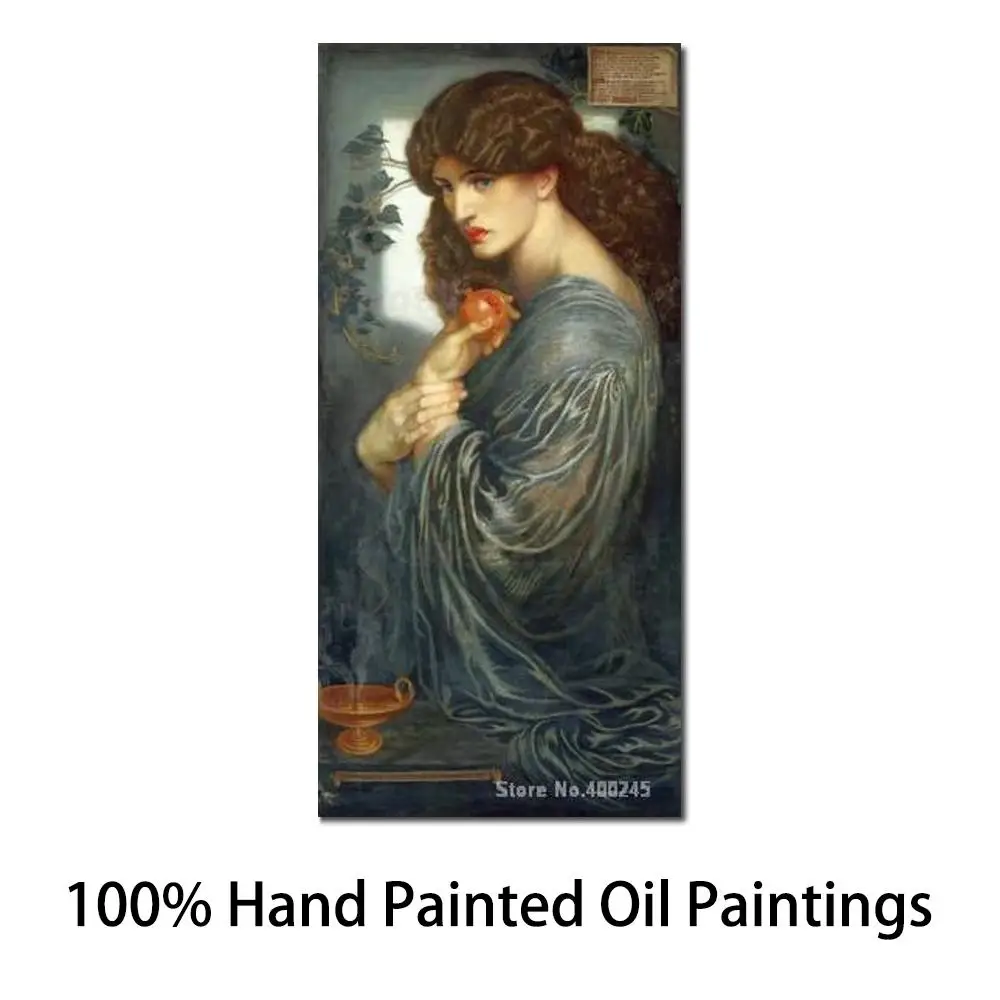 

Art Gallery Proserpine by Dante Gabriel Rossetti Oil on Canvas Handmade High Quality