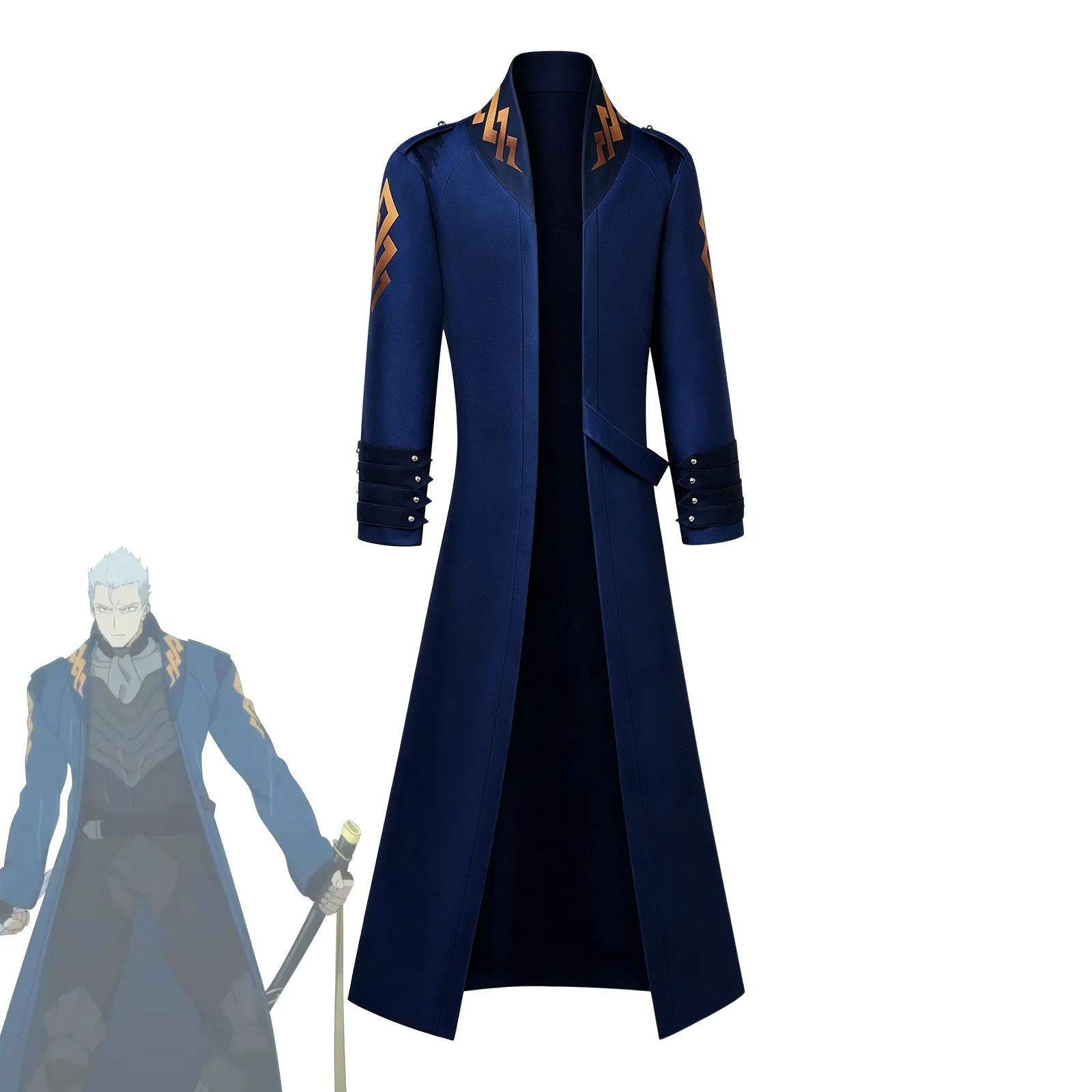 Фото Костюм для косплея Vergil Long Windbreaker из игры, сценический костюм Nelo Angelo для комик-конвентов, одежда для вечеринок на Рождество и Хэллоуин №3