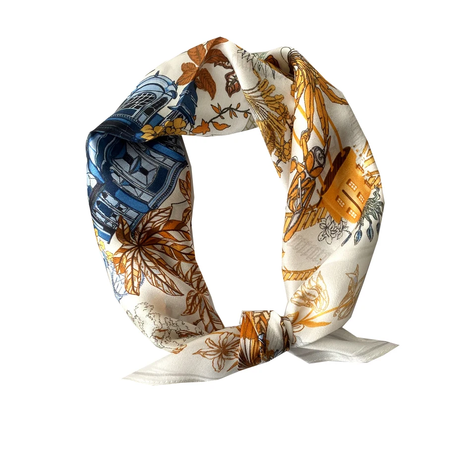 

Весенний Модный женский шарф CHENKIO 2022 из шелка тутового шелкопряда мужской ретро-шарф с цветочным принтом кешью тонкий маленький квадратный ...