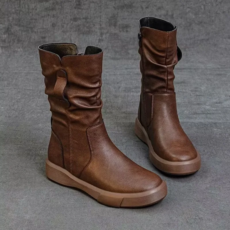 Женские высокие ботинки на плоской подошве зимние трендовые спортивные уличные